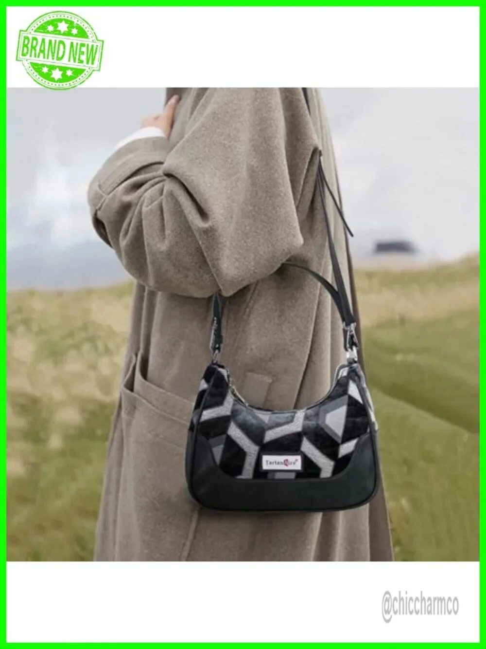 Vintage Leather Hobo Crossbody Bag with 2 Removable Straps